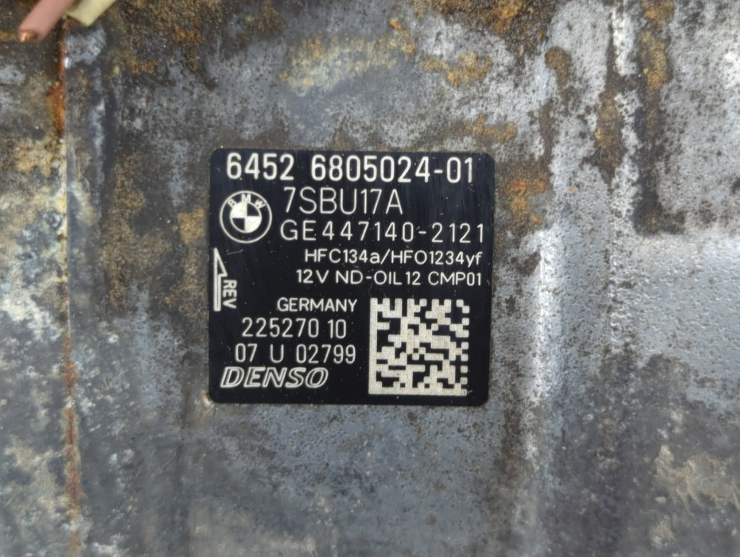 2016-2018 Bmw 320i Air Conditioning A/c Ac Compressor Oem - Oemusedautoparts1.com