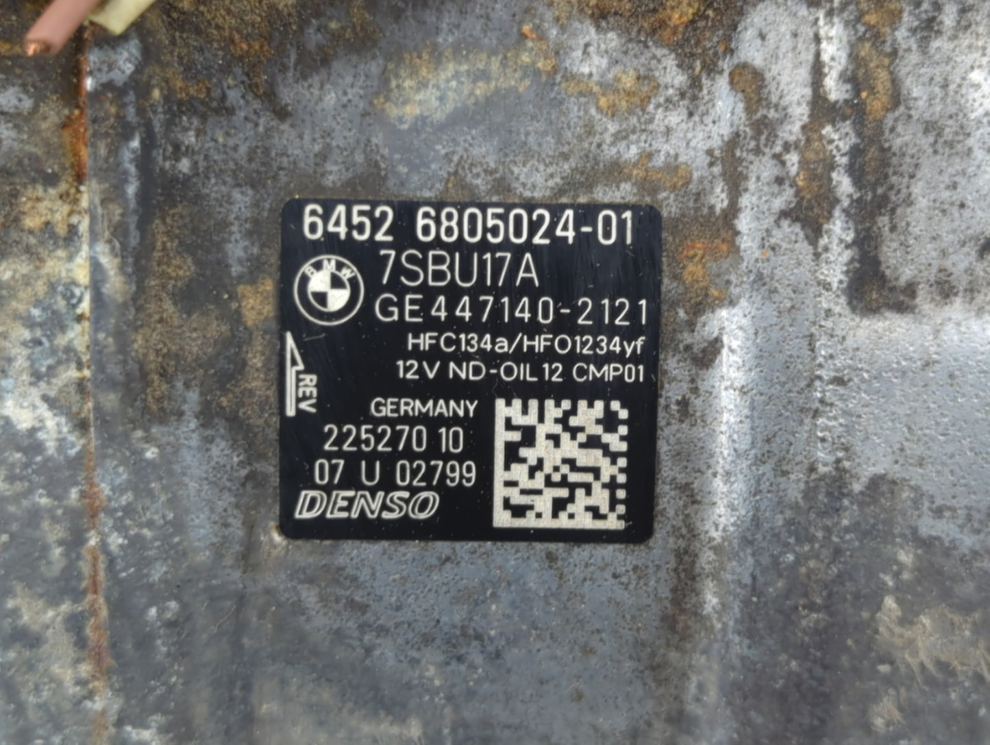 2016-2018 Bmw 320i Air Conditioning A/c Ac Compressor Oem - Oemusedautoparts1.com