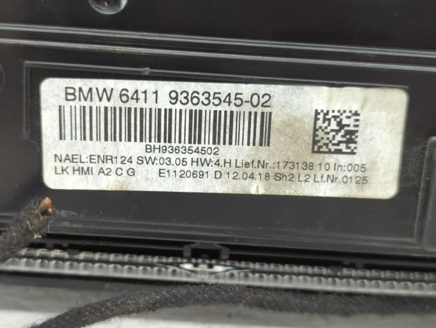 2017-2018 Bmw 320i Am Fm Cd Player Radio Receiver - Oemusedautoparts1.com