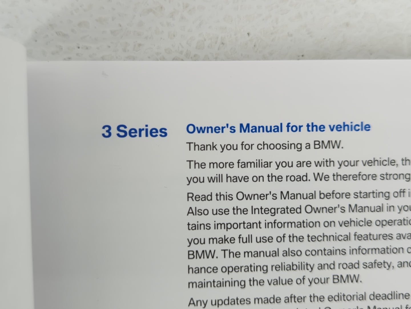 2018 Bmw 328i Owners Manual Book Guide OEM Used Auto Parts - Oemusedautoparts1.com