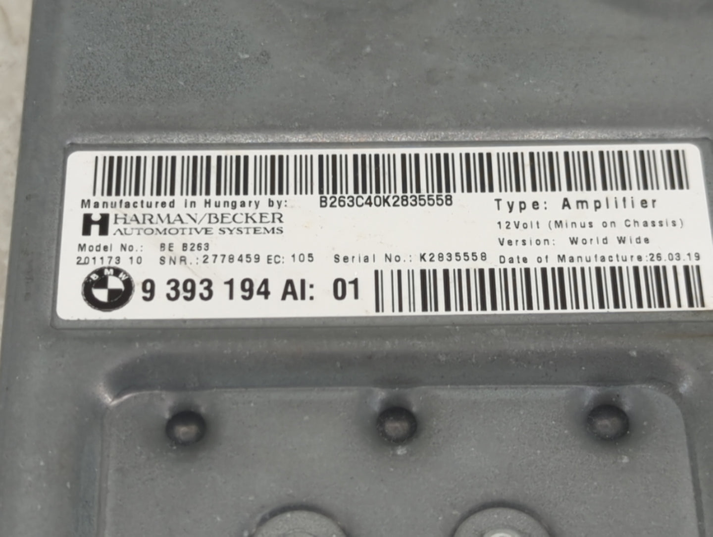 2017-2019 Bmw 330i Radio Speaker Amplifier - Oemusedautoparts1.com