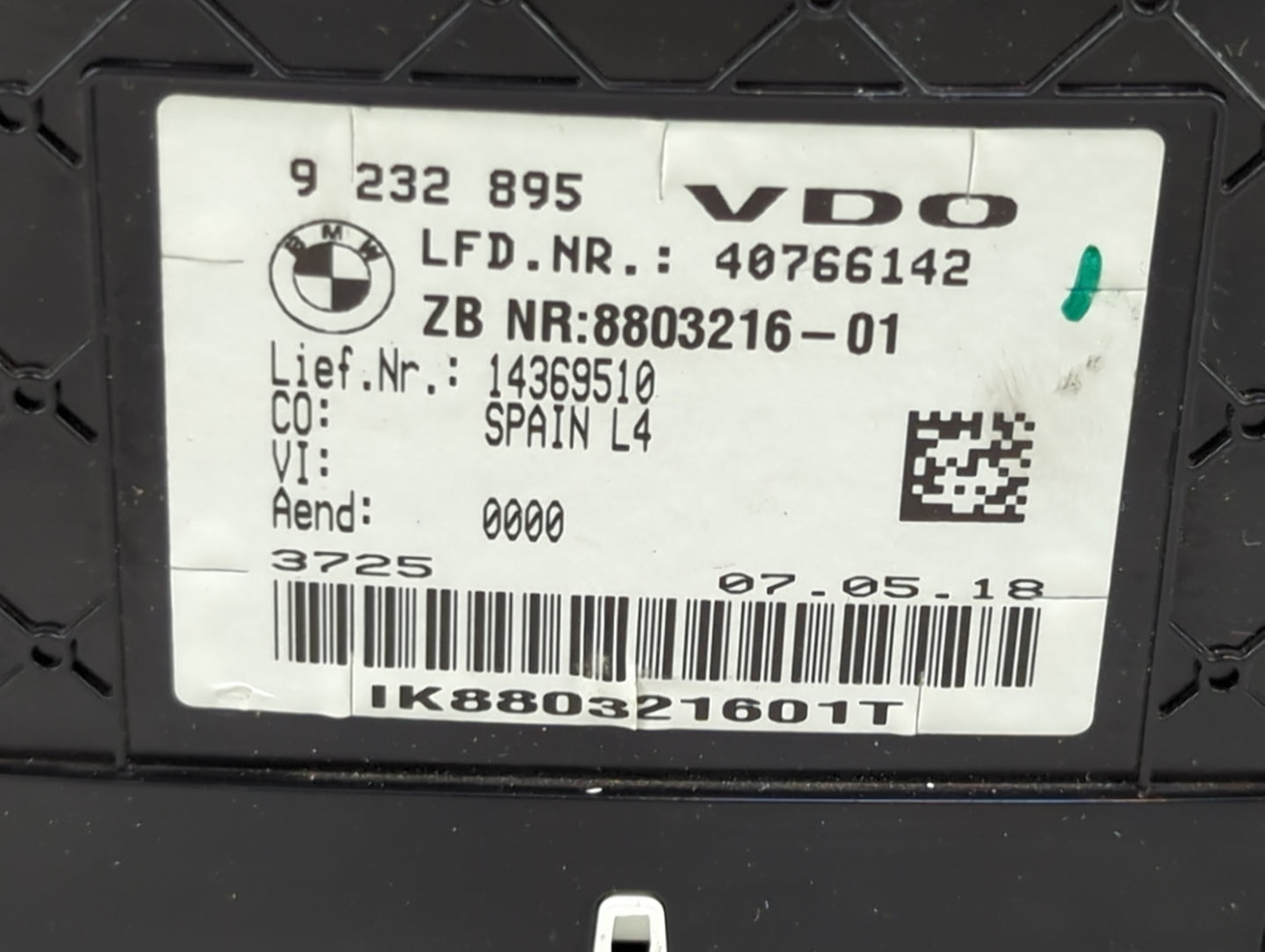 2017-2019 Bmw 330i Instrument Cluster Speedometer Gauges P/N:9232895 8803216-01 Miles:1K Fits OEM Used Auto Parts - Oemuseda
