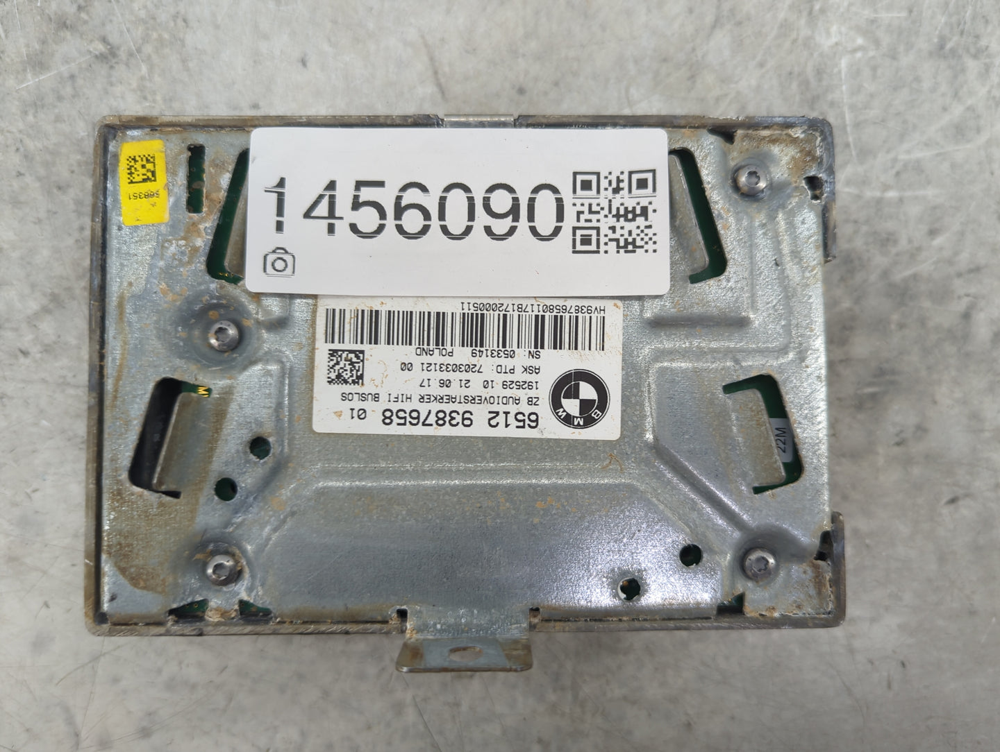 2017-2019 Bmw 330i Radio Speaker Amplifier 65129387658|7203033121 - Oemusedautoparts1.com