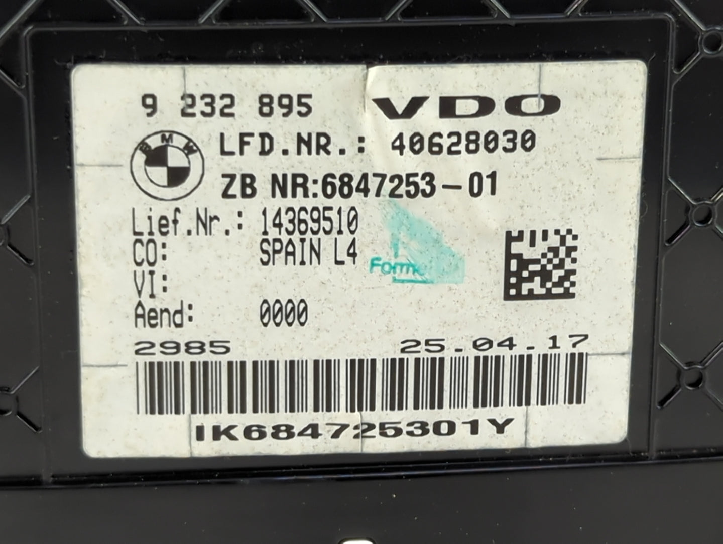 2017-2020 Bmw 430i Instrument Cluster Speedometer Gauges P/N:9 232 895 Miles: Fits OEM Used Auto Parts - Oemusedautoparts1.c
