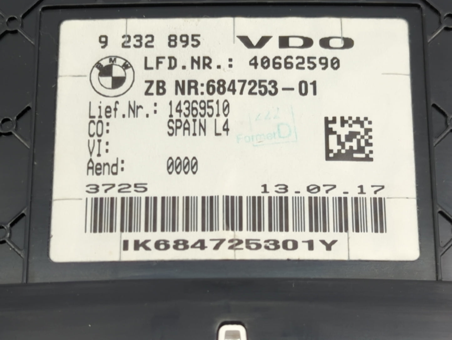 2017-2020 Bmw 430i Instrument Cluster Speedometer Gauges P/N:9232895 6847253-01 Miles:133K Fits OEM Used Auto Parts - Oemuse