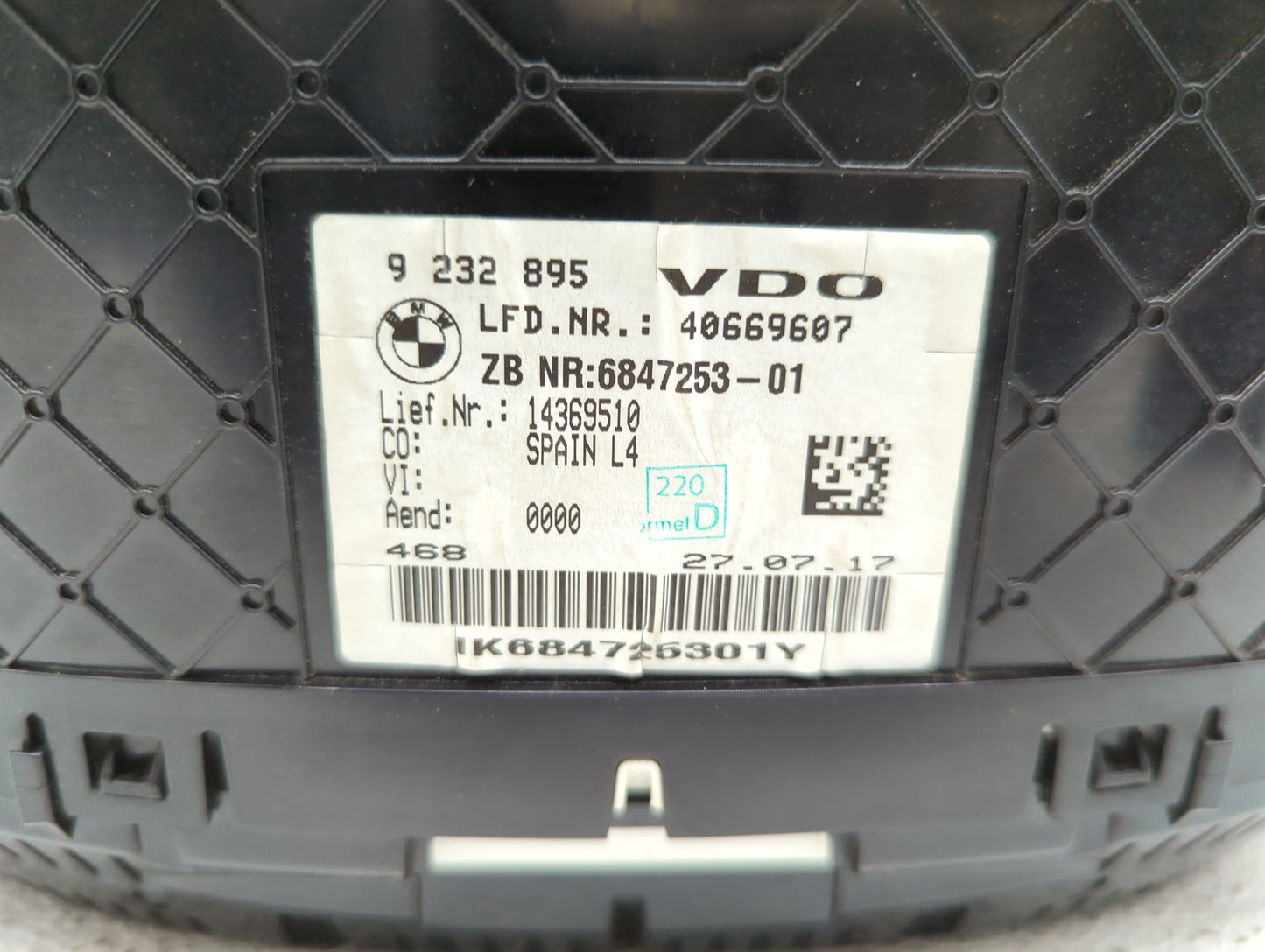 2017-2020 Bmw 430i Instrument Cluster Speedometer Gauges P/N:9232895 6847253-01 Miles:5K Fits OEM Used Auto Parts - Oemuseda