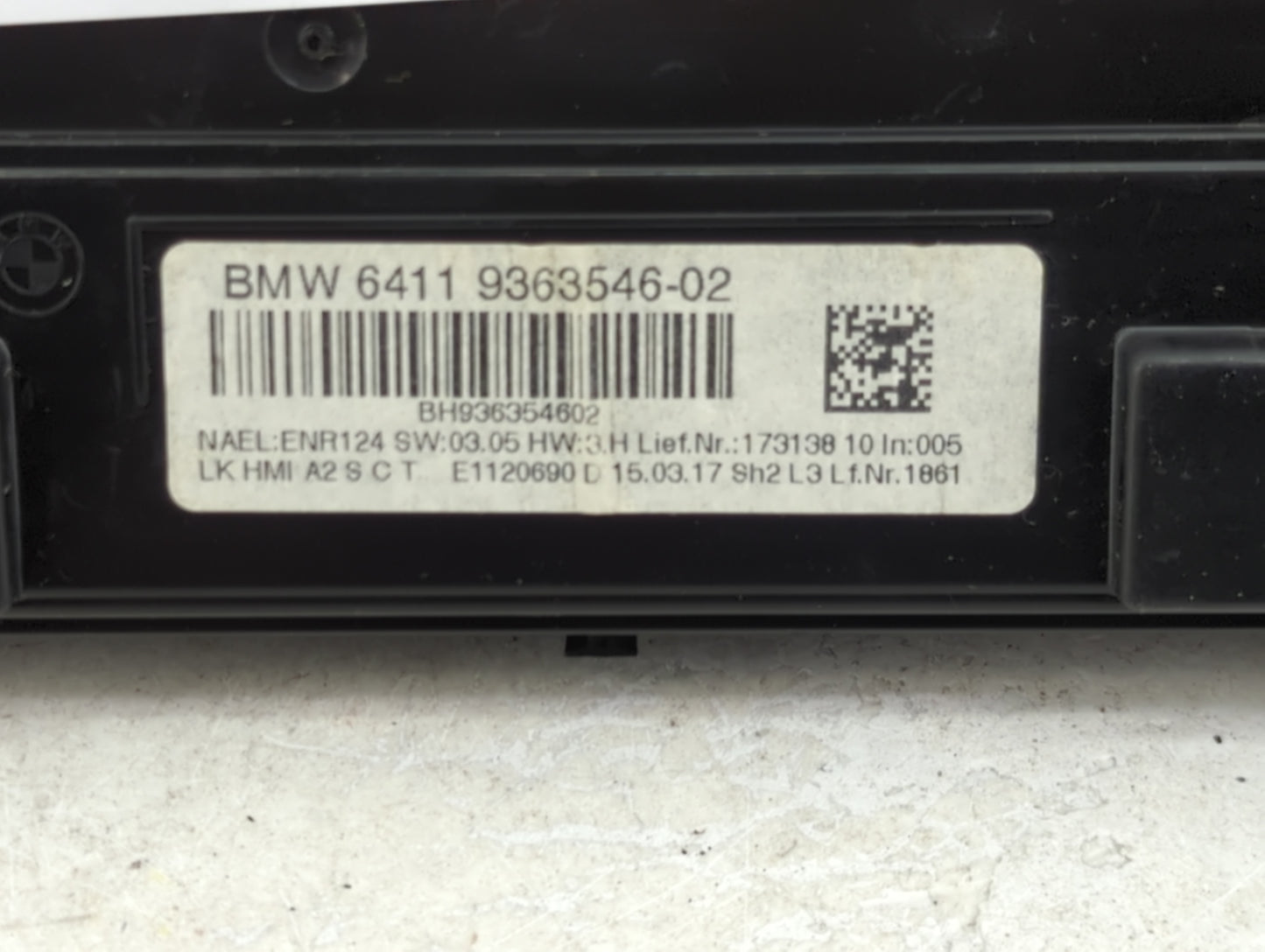 2017-2020 Bmw 430i Climate Control Module Temperature AC/Heater Replacement P/N:9363546-02 Fits OEM Used Auto Parts - Oemuse