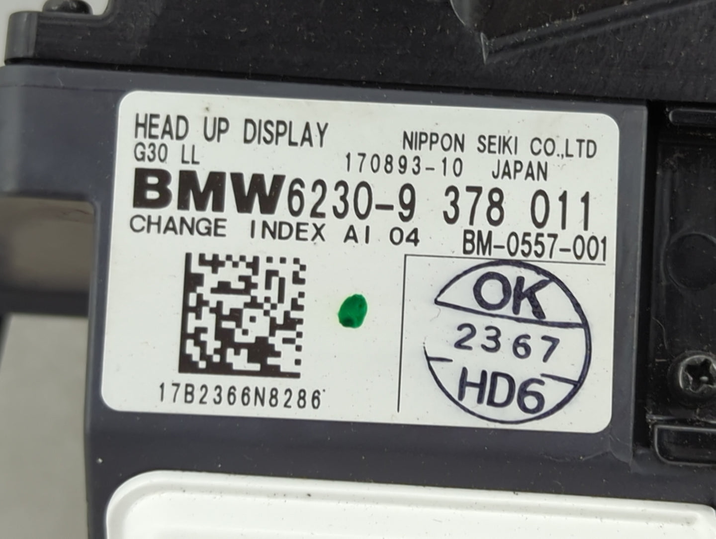 2018 Bmw 530i Dash Dashboard Heads Up Display Hud Oem - Oemusedautoparts1.com