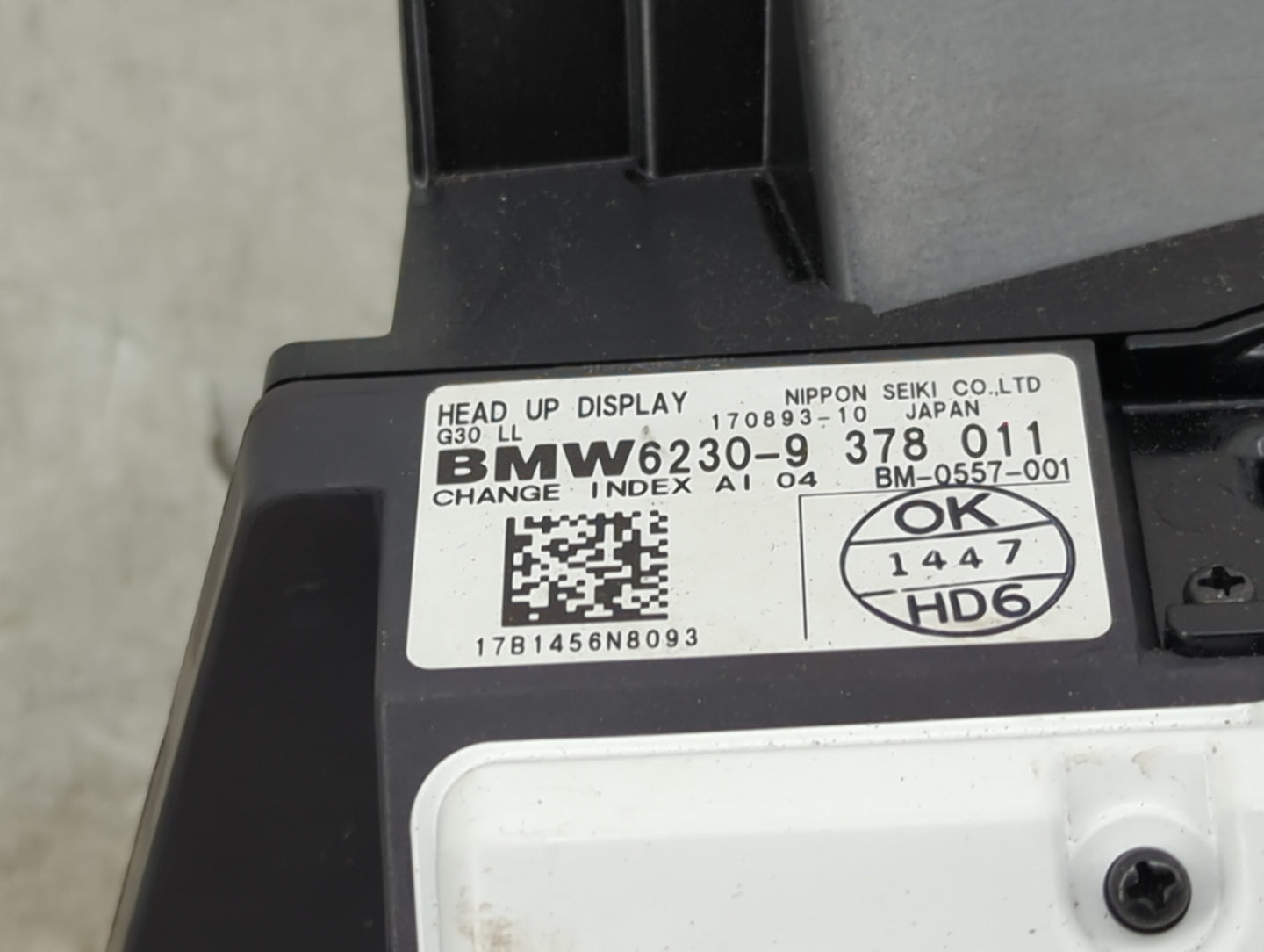 2018 Bmw 540i Dash Dashboard Heads Up Display Hud Oem - Oemusedautoparts1.com