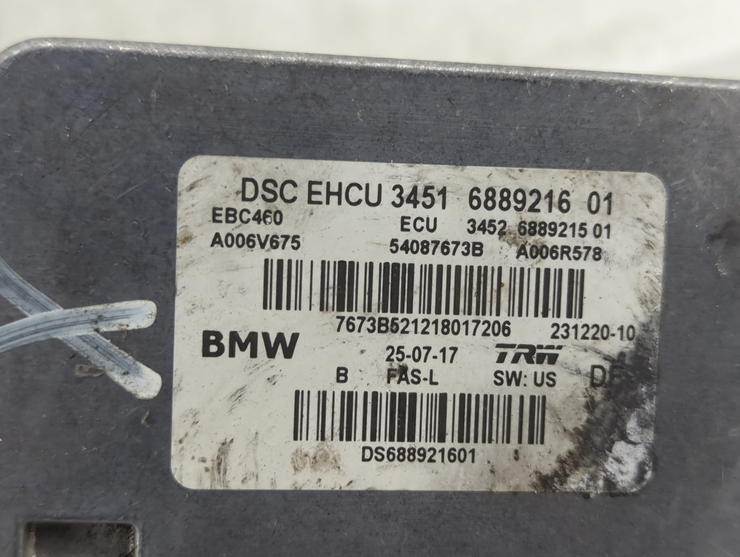 2017-2018 Bmw 540i ABS Pump Control Module Replacement P/N:34516889216 34526889215, EBC460, A006V675 Fits Fits 2016 2017 201