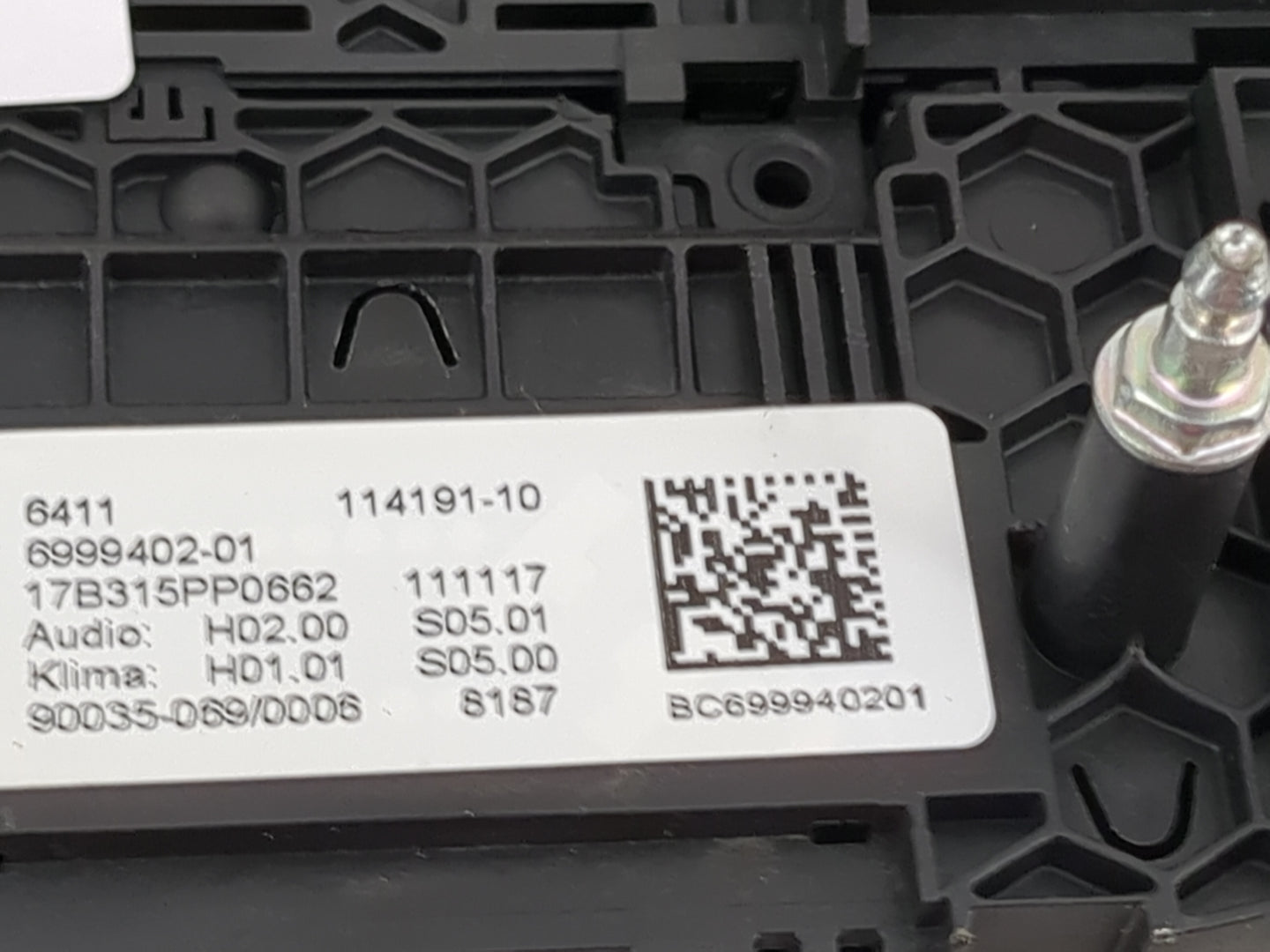 2017-2020 Bmw 540i Climate Control Module Temperature AC/Heater Replacement P/N:6999402-01 17B315PP0662 Fits OEM Used Auto P
