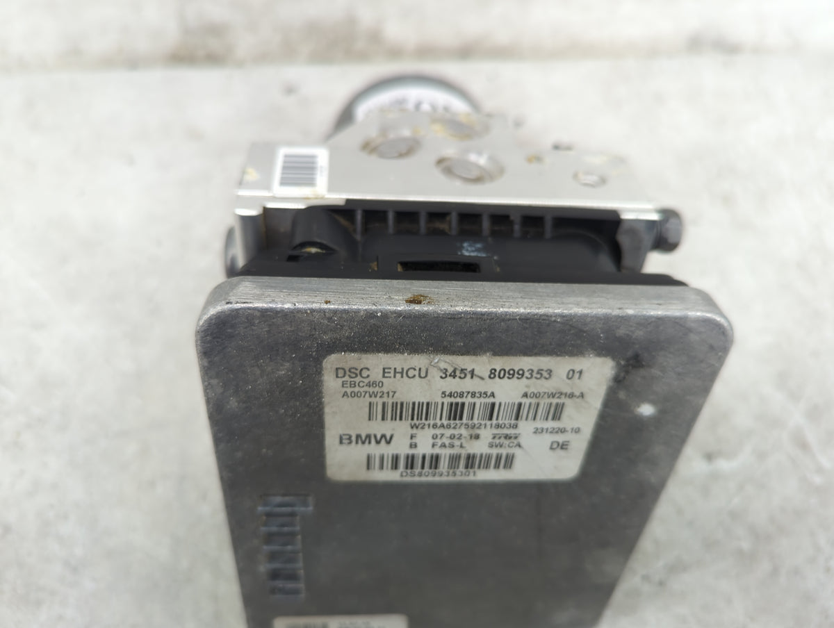 2018-2020 Bmw M5 Anti-Lock Brake ABS Pump Module Actuator OEM P/N:3451 8099353 01 EBC460, A007W217 Fits Fits 2018 2019 2020 