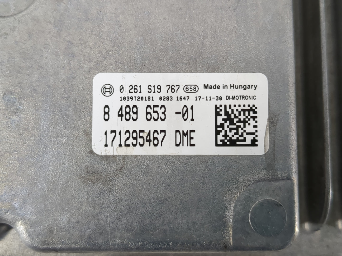 2018 Bmw X1 PCM Engine Control Computer ECU ECM PCU OEM P/N:8 489 653 -01 Fits OEM Used Auto Parts - Oemusedautoparts1.com