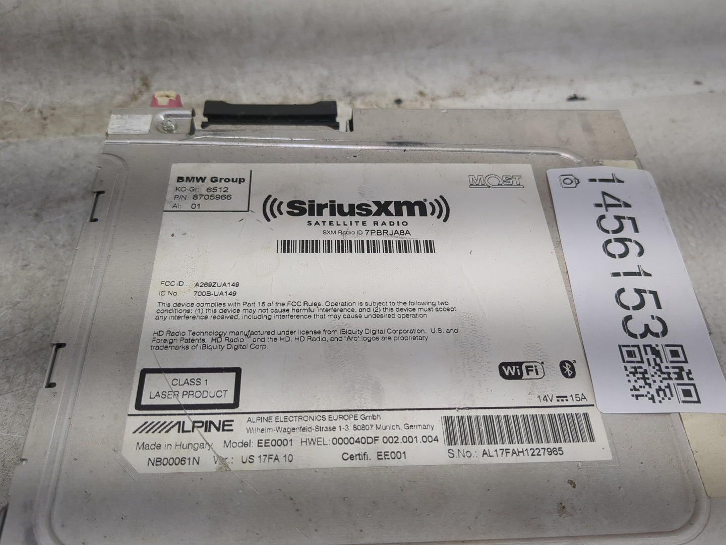 2018-2022 Bmw X1 Radio AM FM Cd Player Receiver Replacement Fits Fits 2018 2019 2020 2021 2022 OEM Used Auto Parts - Oemused