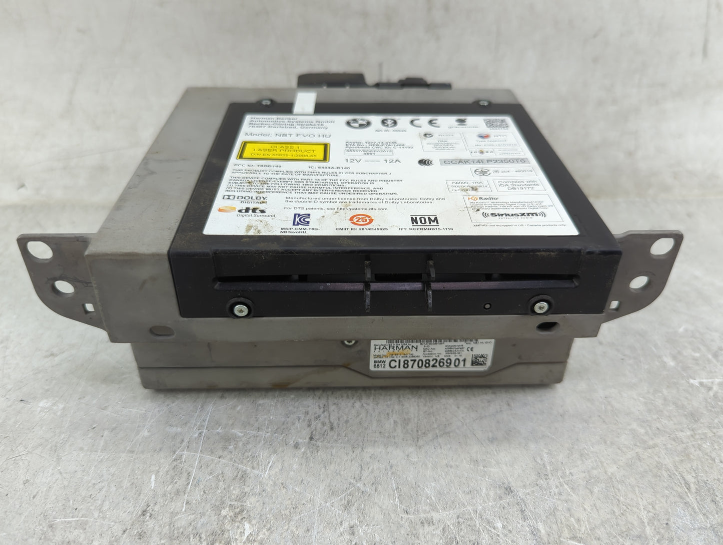 2018-2021 Bmw X3 Radio AM FM Cd Player Receiver Replacement P/N:HB B212 EC:730 CI870826901 Fits Fits 2016 2017 2018 2019 202