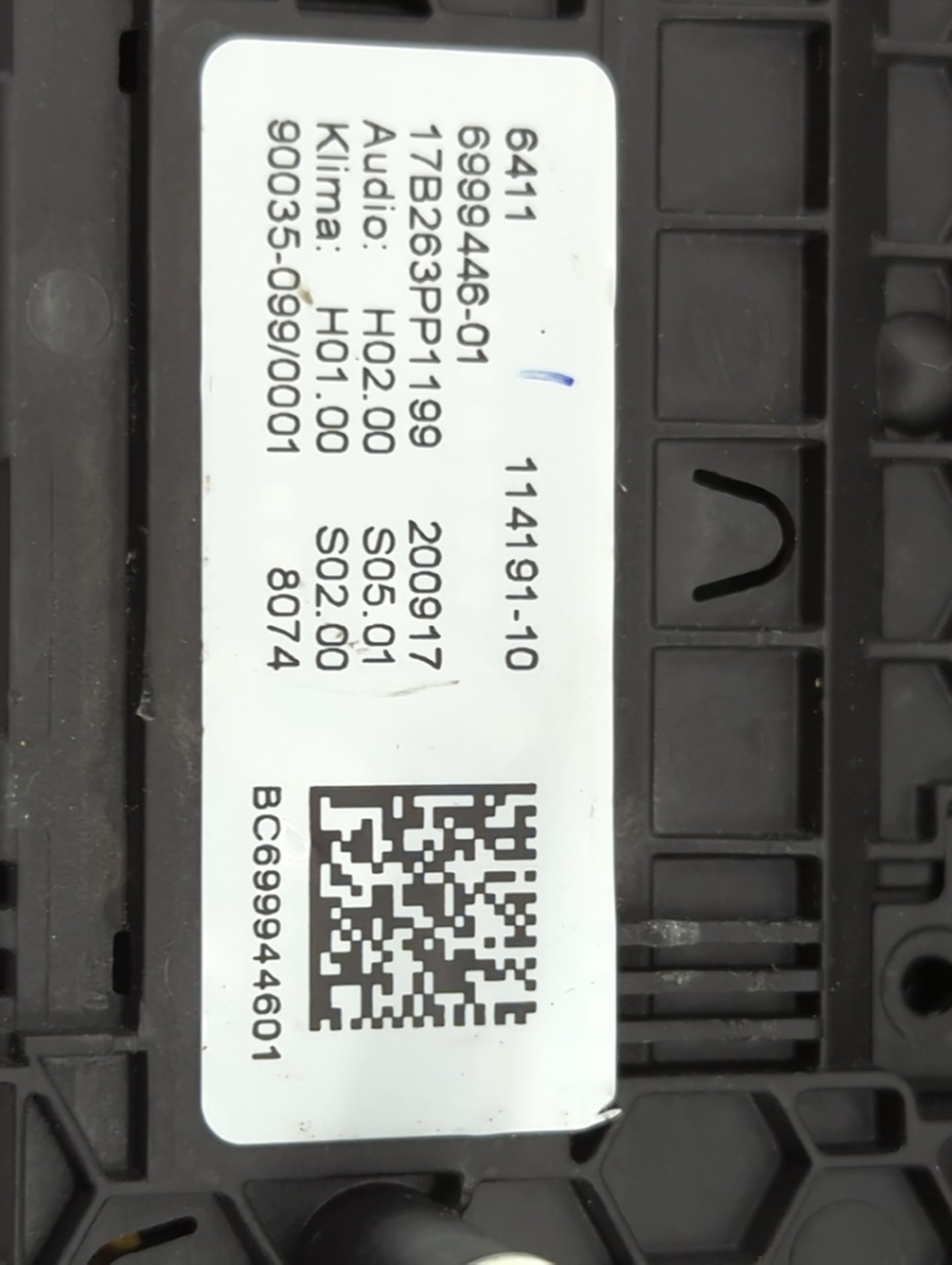2018-2021 Bmw X3 Climate Control Module Temperature AC/Heater Replacement P/N:6999446-01 17B263PP1199 Fits OEM Used Auto Par