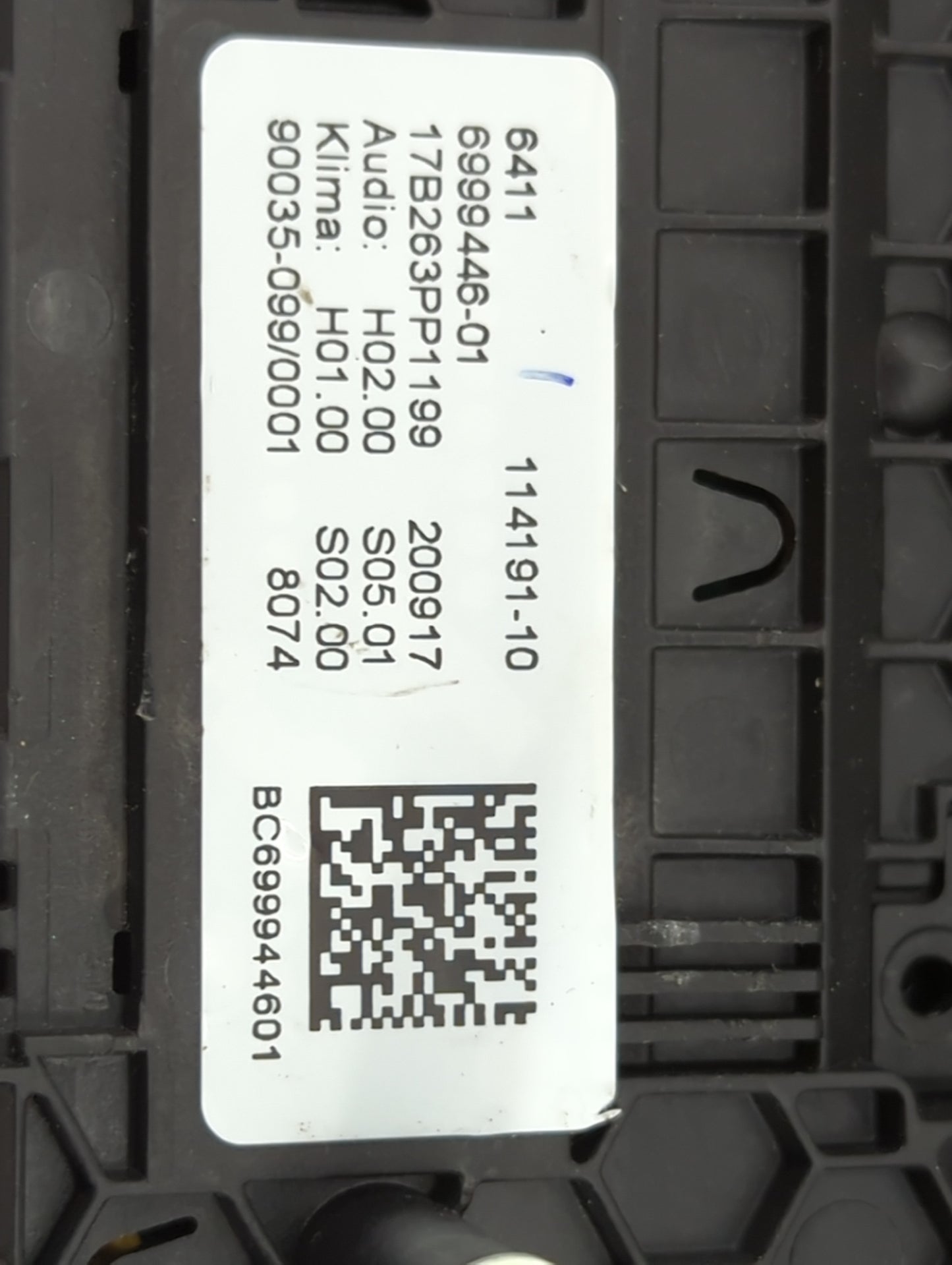 2018-2021 Bmw X3 Climate Control Module Temperature AC/Heater Replacement P/N:6999446-01 17B263PP1199 Fits OEM Used Auto Par