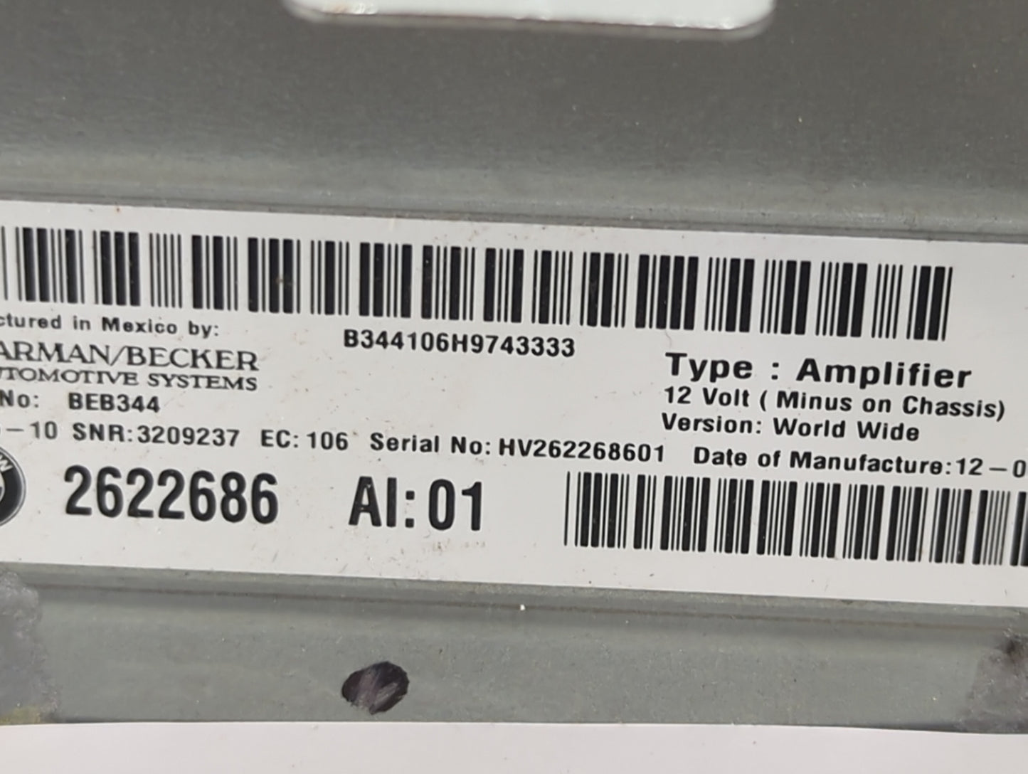 2018-2021 Bmw X3 Radio AM FM Cd Player Receiver Replacement P/N:6512-2622686 BEB344, B344106H9743333 Fits Fits 2018 2019 202
