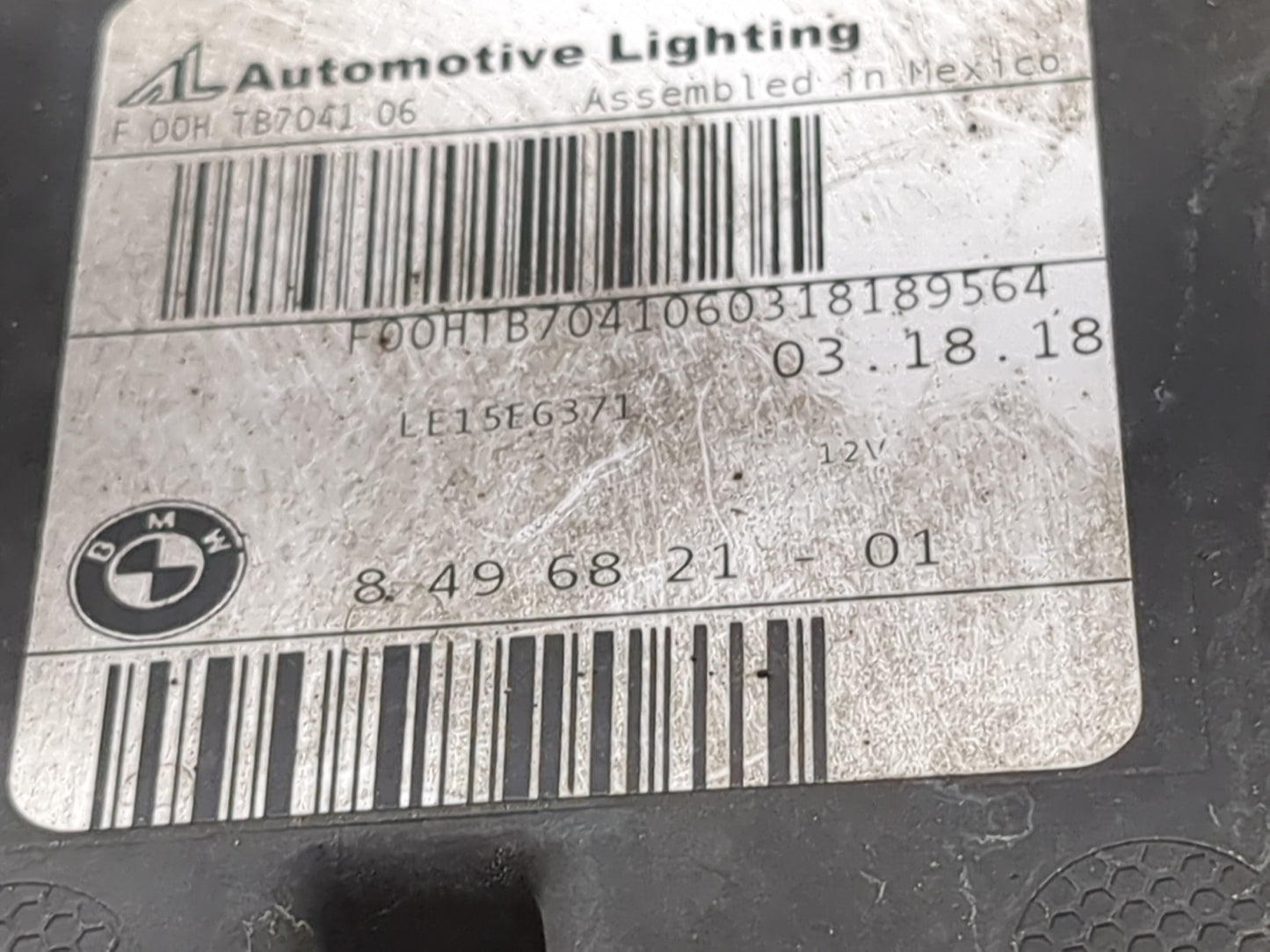 2018-2021 Bmw X3 Driver Left Oem Head Light Headlight Lamp Black - Oemusedautoparts1.com
