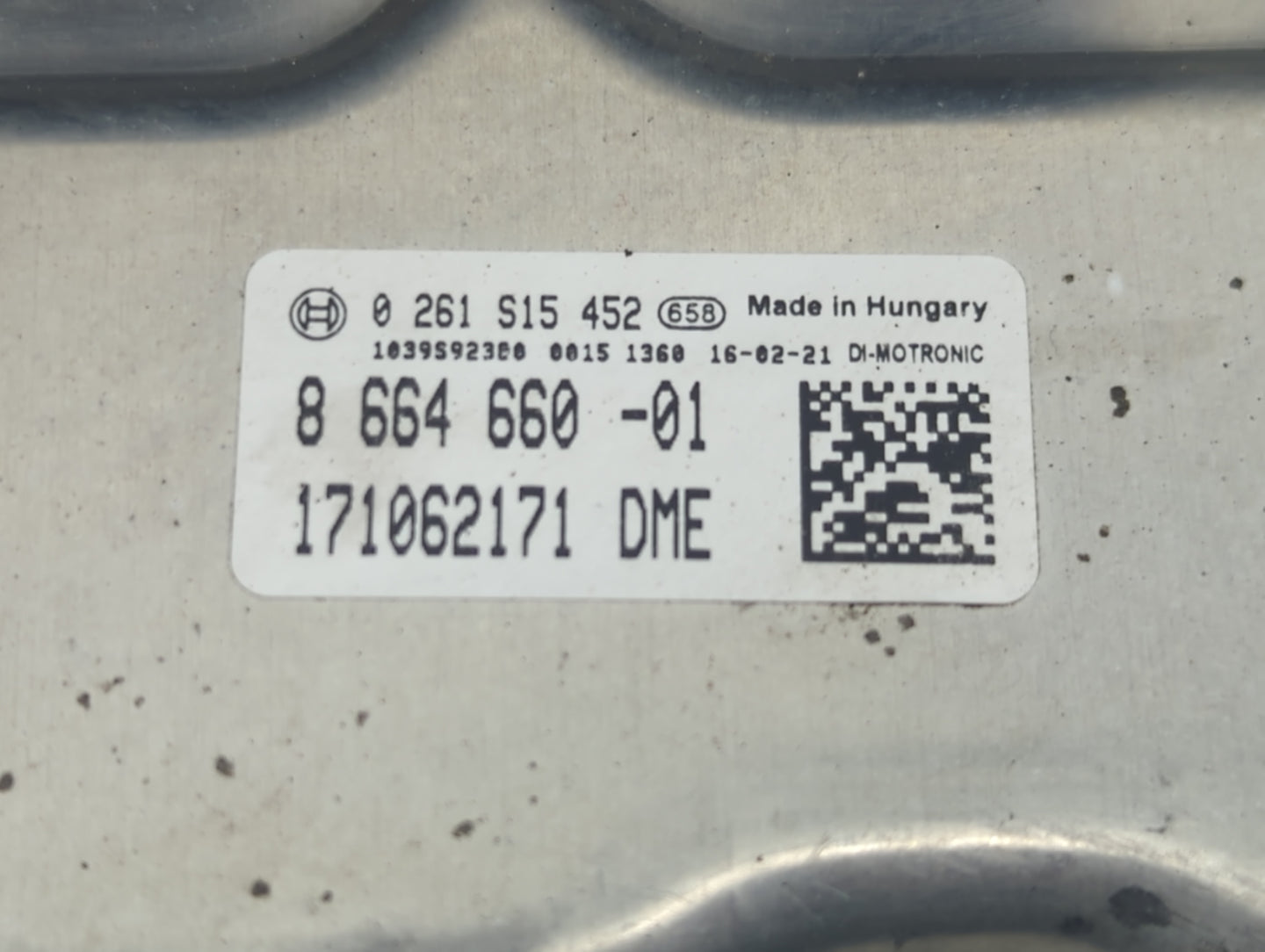 2015-2018 Bmw X4 PCM Engine Control Computer ECU ECM PCU OEM P/N:0261S15452 8664660-01 Fits Fits 2013 2014 2015 2016 2017 20