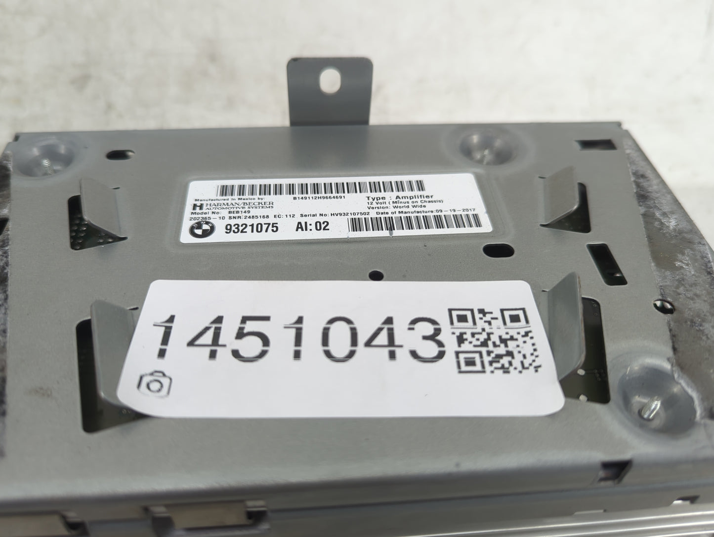 2018 Bmw X5 Radio Speaker Amplifier - Oemusedautoparts1.com