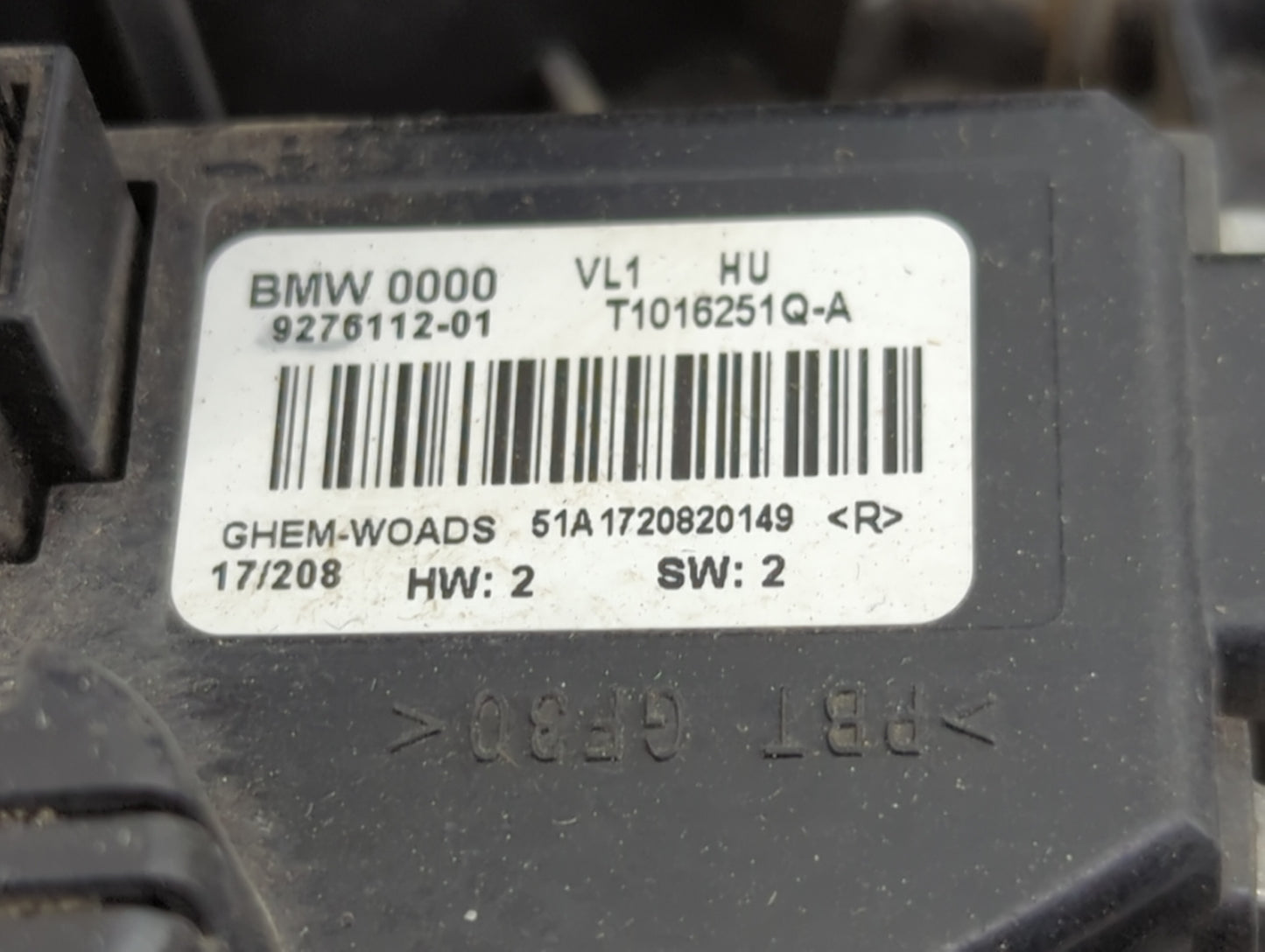 2018 Bmw X6 Heater AC Blower Motor P/N:9276112-01 T1016251Q-A Fits OEM Used Auto Parts - Oemusedautoparts1.com