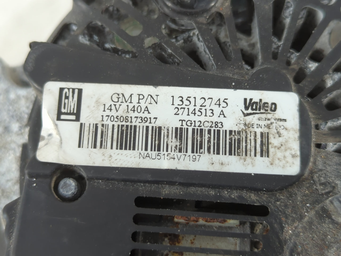 2016-2019 Buick Cascada Alternator Replacement Generator Charging Assembly Engine OEM P/N:2714513 A 13512745 Fits OEM Used A