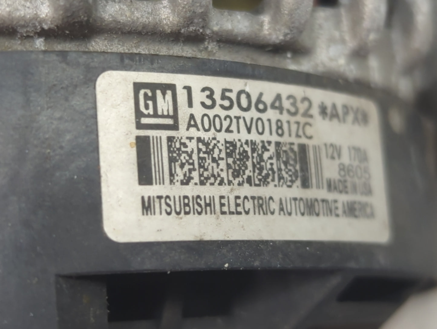 2018-2020 Buick Enclave Alternator Replacement Generator Charging Assembly Engine OEM P/N:A002TV0181ZC 13506432 Fits OEM Use