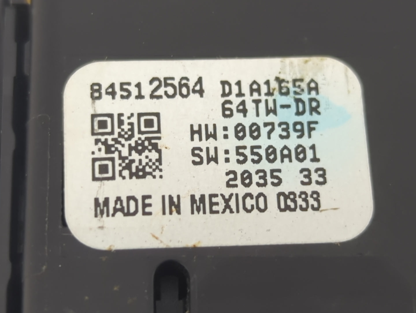 2018-2020 Buick Enclave Master Power Window Switch Replacement Driver Side Left P/N:84512564 Fits OEM Used Auto Parts - Oemu
