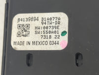 2018 Buick Enclave Master Power Window Switch Replacement Driver Side Left P/N:84139694 Fits OEM Used Auto Parts - Oemusedau