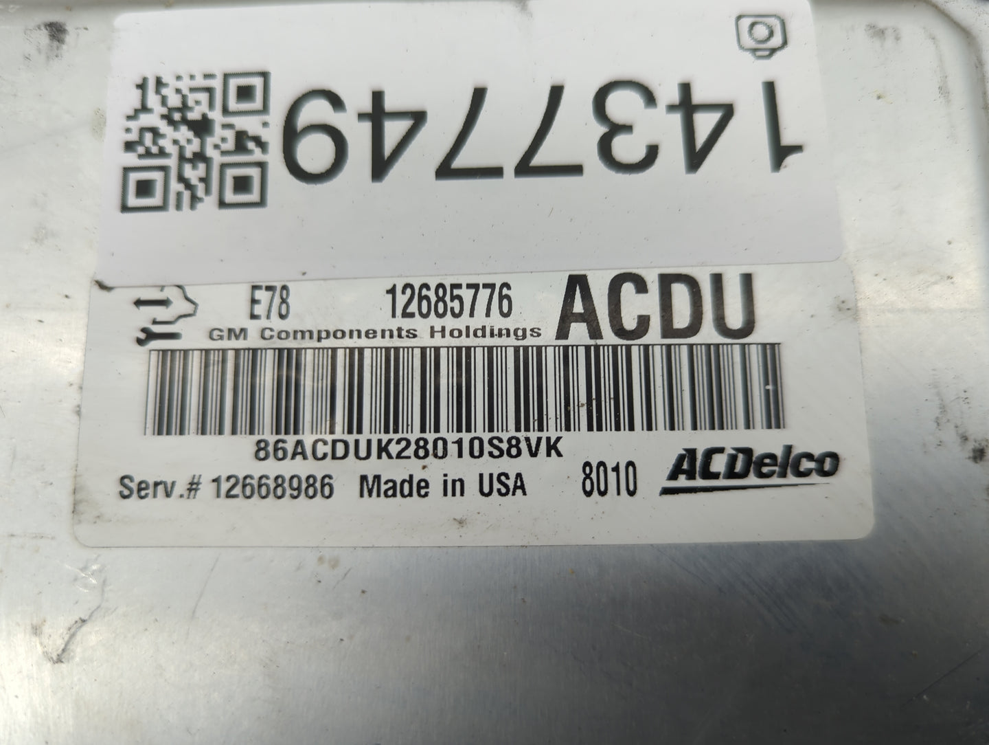 2017-2021 Buick Encore PCM Engine Control Computer ECU ECM PCU OEM P/N:12685776 12668986 Fits Fits 2017 2018 2019 2020 2021 