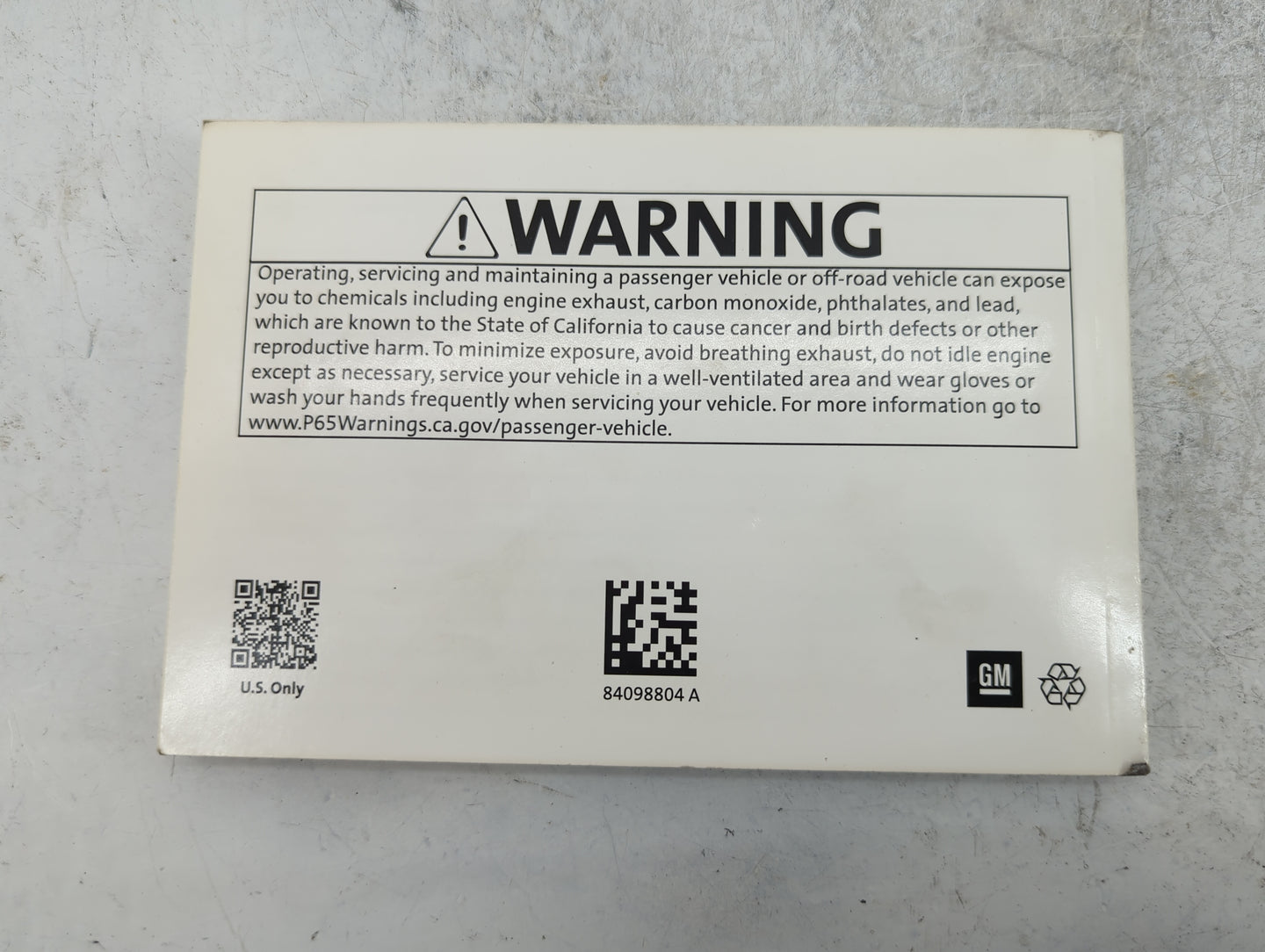 2018 Buick Encore Owners Manual Book Guide P/N:84098804 OEM Used Auto Parts - Oemusedautoparts1.com