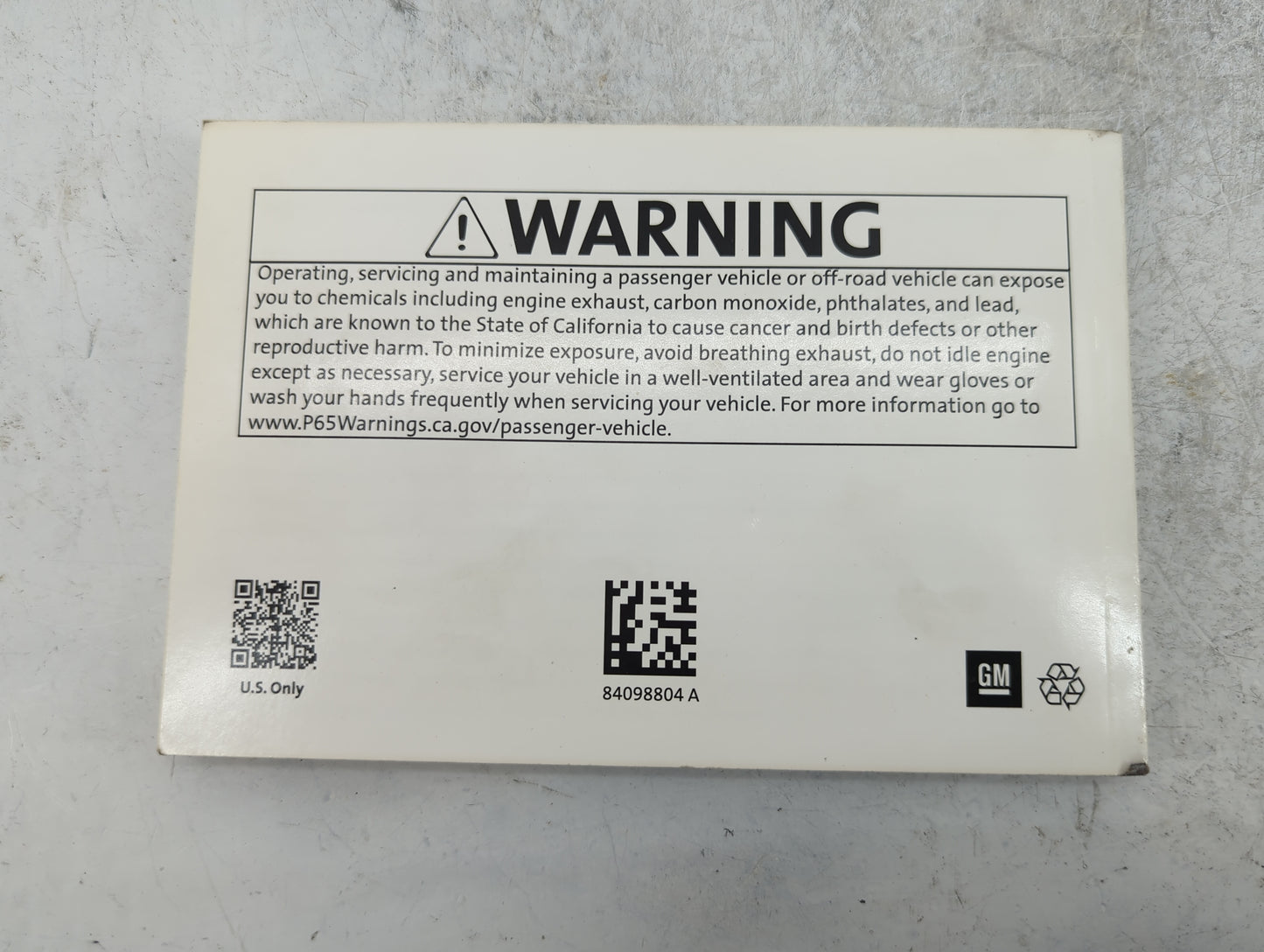 2018 Buick Encore Owners Manual Book Guide P/N:84098804 OEM Used Auto Parts - Oemusedautoparts1.com