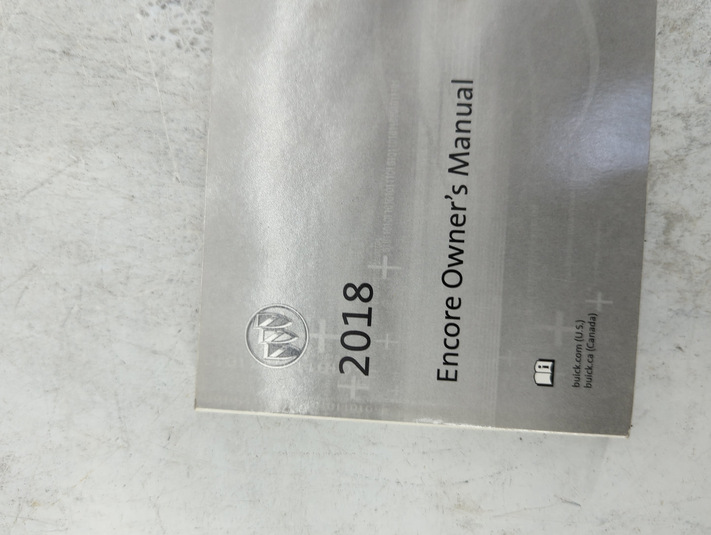 2018 Buick Encore Owners Manual Book Guide P/N:84098804 OEM Used Auto Parts - Oemusedautoparts1.com
