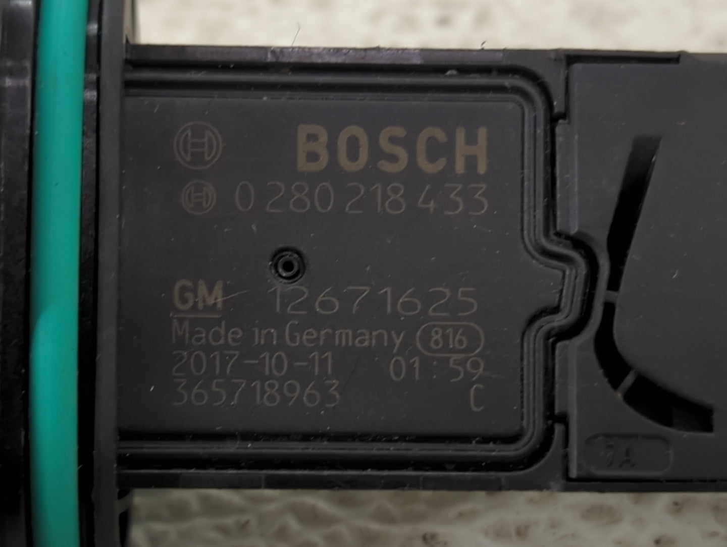 2016-2019 Buick Encore Mass Air Flow Meter Maf 1487813 - Oemusedautoparts1.com
