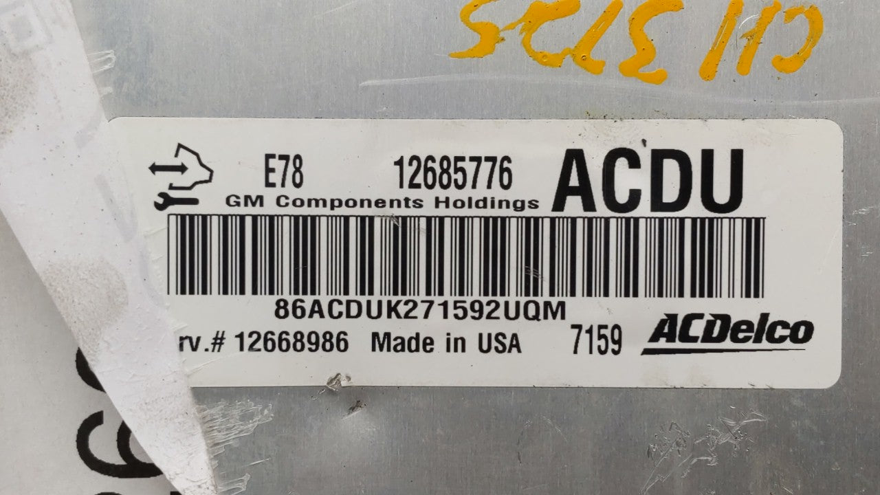 2017-2019 Buick Encore PCM Engine Control Computer ECU ECM PCU OEM P/N:12685776 12668986, 12692201 Fits Fits 2017 2018 2019 