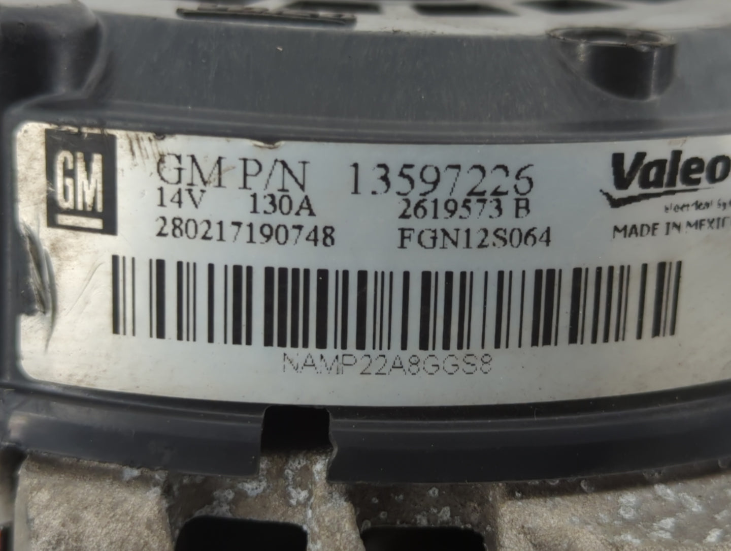 2013-2021 Buick Encore Alternator Replacement Generator Charging Assembly Engine OEM P/N:13597226 13577154 Fits OEM Used Aut