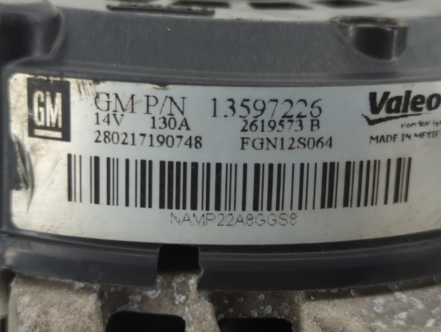 2013-2021 Buick Encore Alternator Replacement Generator Charging Assembly Engine OEM P/N:13597226 13577154 Fits OEM Used Aut