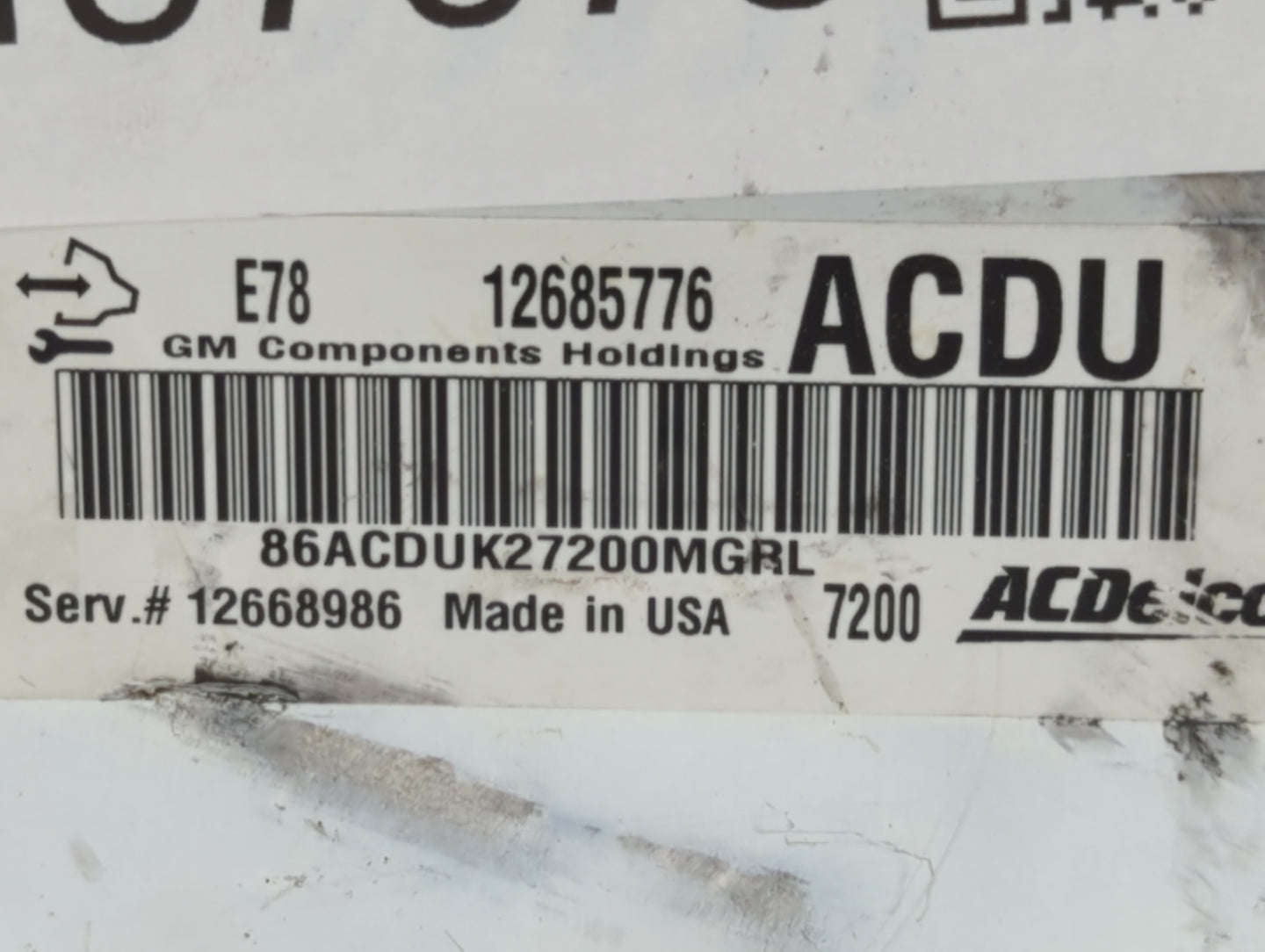 2017-2021 Buick Encore PCM Engine Control Computer ECU ECM PCU OEM P/N:12695536 12668986 Fits Fits 2017 2018 2019 2020 2021 
