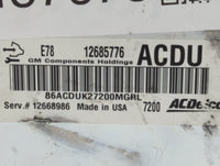 2017-2021 Buick Encore PCM Engine Control Computer ECU ECM PCU OEM P/N:12695536 12668986, 12679097 Fits 2017 2018 2019 2020 