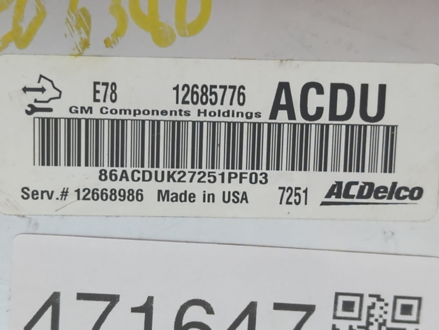 2017-2021 Buick Encore PCM Engine Control Computer ECU ECM PCU OEM P/N:12668986 12685776 Fits Fits 2017 2018 2019 2020 2021 