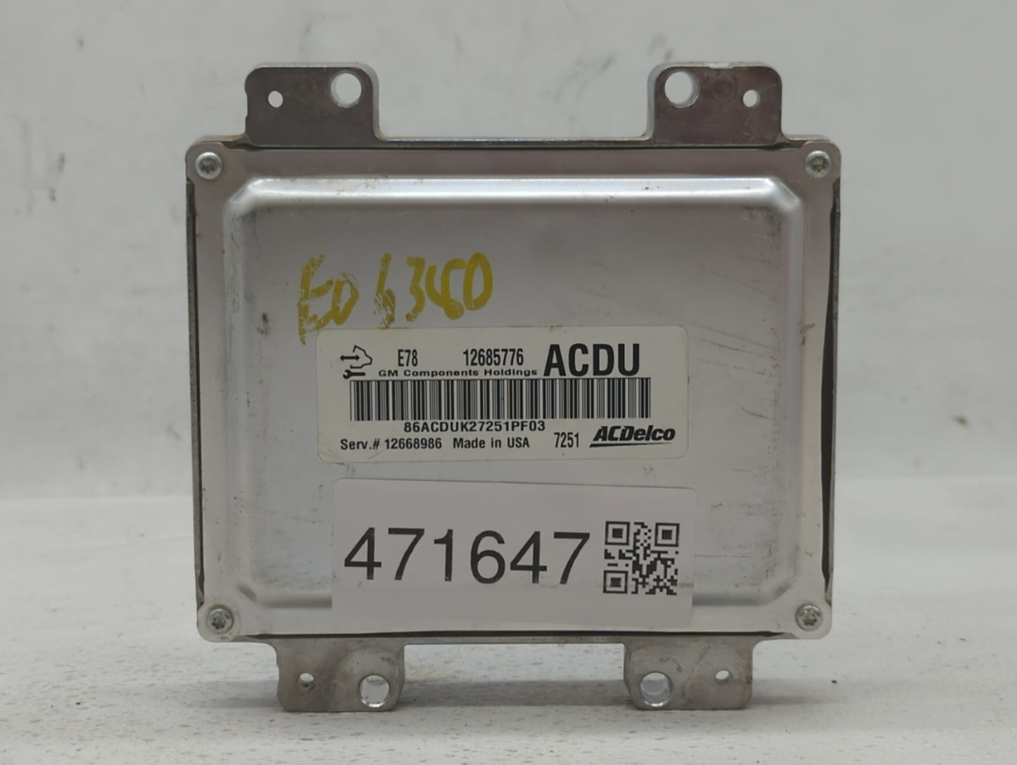 2017-2021 Buick Encore PCM Engine Control Computer ECU ECM PCU OEM P/N:12668986 12685776 Fits Fits 2017 2018 2019 2020 2021 