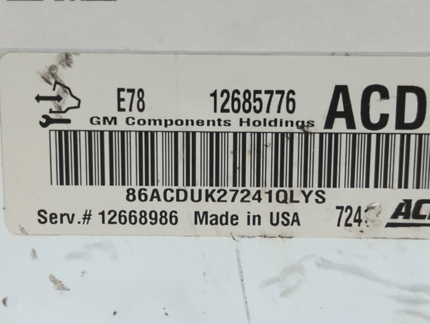 2017-2021 Buick Encore PCM Engine Control Computer ECU ECM PCU OEM P/N:12685776 Fits Fits 2017 2018 2019 2020 2021 OEM Used 