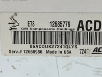 2017-2021 Buick Encore PCM Engine Control Computer ECU ECM PCU OEM P/N:12685776 Fits Fits 2017 2018 2019 2020 2021 OEM Used 