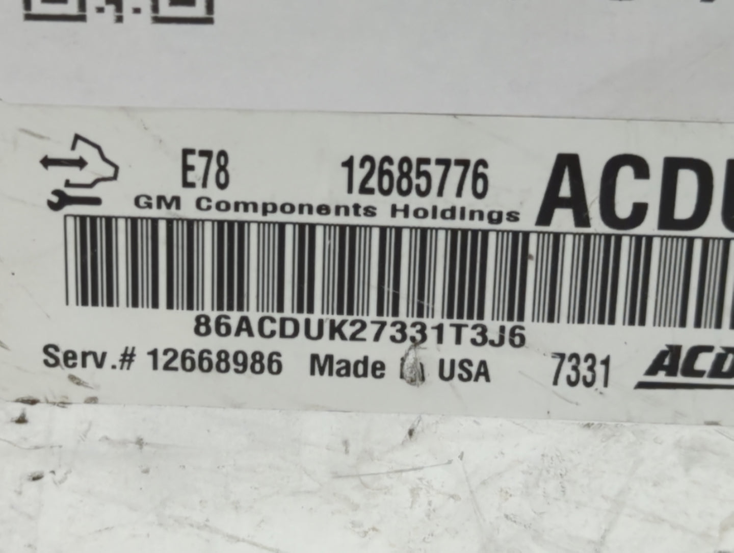 2017-2021 Buick Encore PCM Engine Control Computer ECU ECM PCU OEM P/N:12685776 Fits Fits 2017 2018 2019 2020 2021 OEM Used 