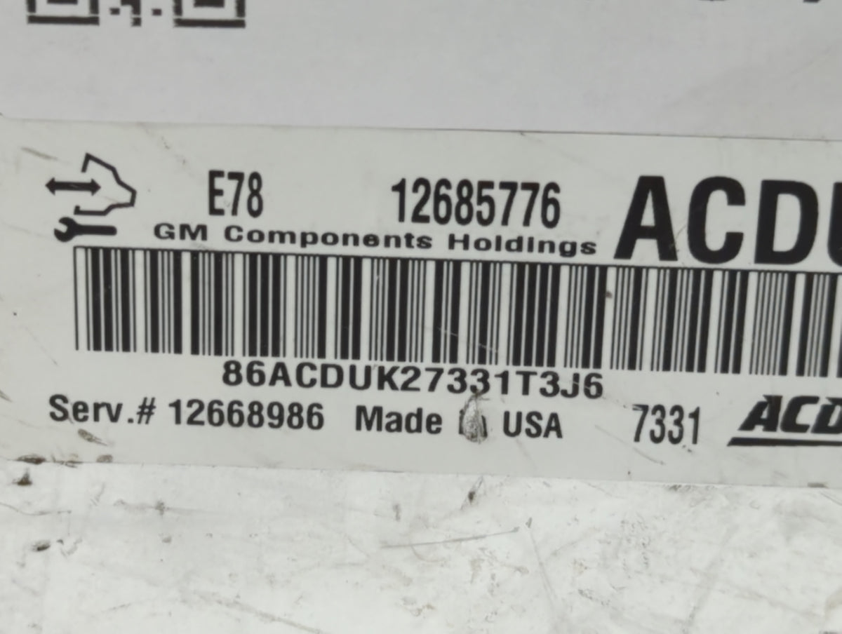 2017-2021 Buick Encore PCM Engine Control Computer ECU ECM PCU OEM P/N:12685776 Fits 2017 2018 2019 2020 2021 OEM Used Auto 