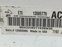 2017-2021 Buick Encore PCM Engine Control Computer ECU ECM PCU OEM P/N:12685776 Fits Fits 2017 2018 2019 2020 2021 OEM Used 