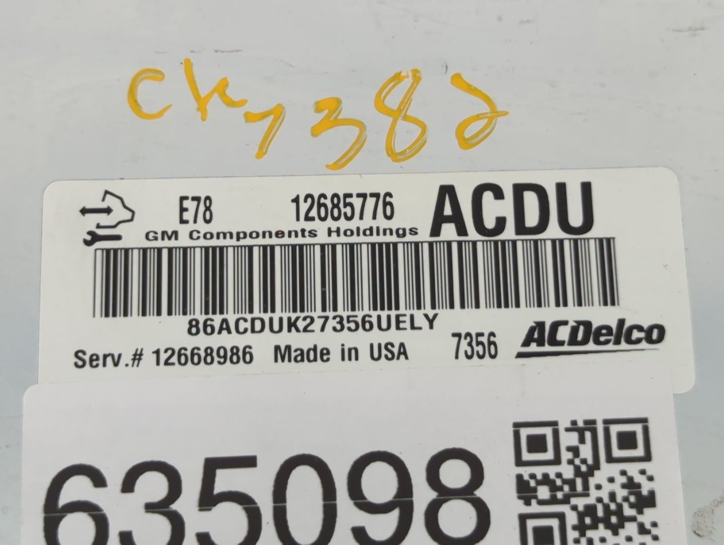 2017-2021 Buick Encore PCM Engine Control Computer ECU ECM PCU OEM P/N:12685776 Fits Fits 2017 2018 2019 2020 2021 OEM Used 