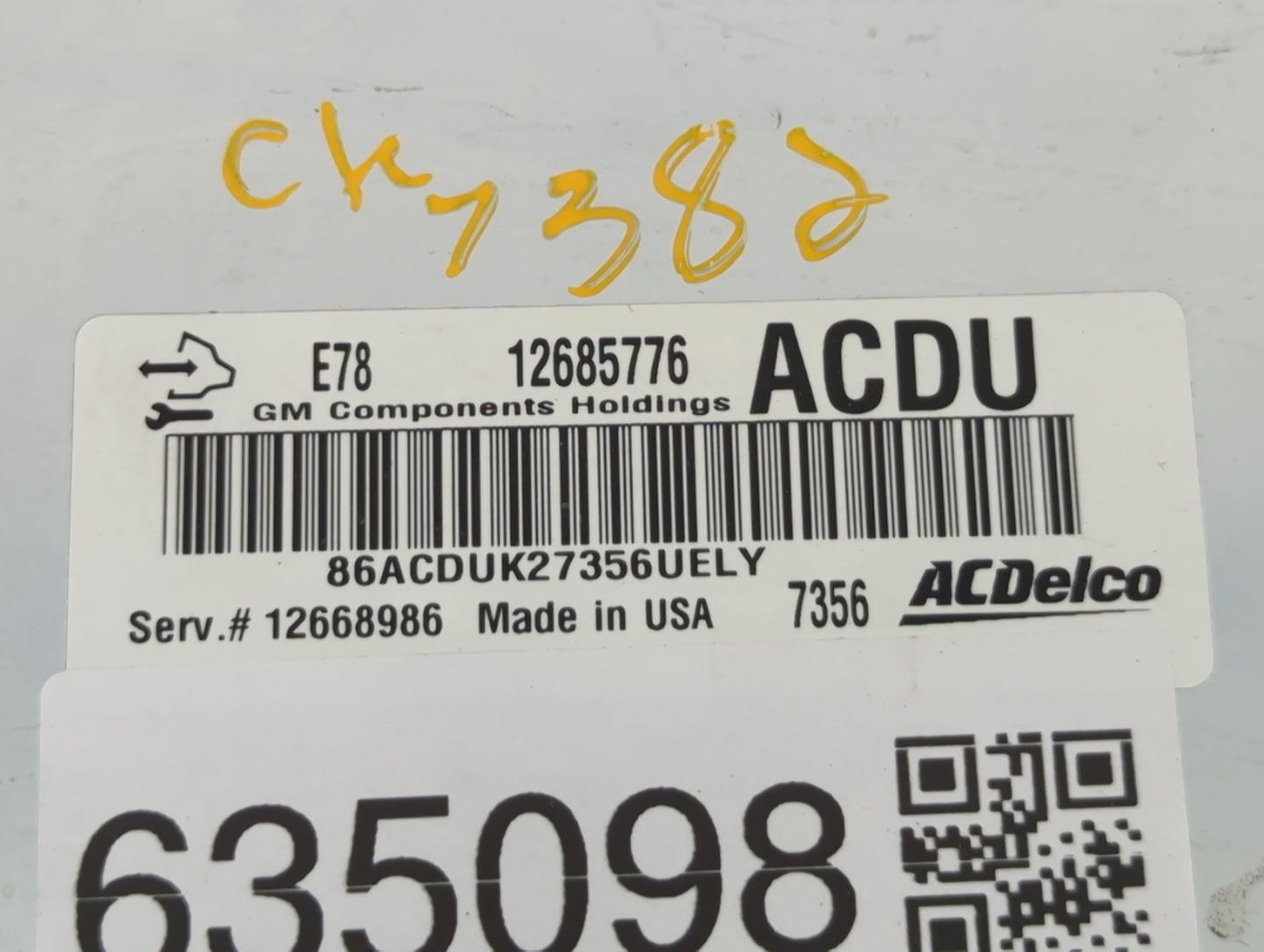 2017-2021 Buick Encore PCM Engine Control Computer ECU ECM PCU OEM P/N:12685776 Fits Fits 2017 2018 2019 2020 2021 OEM Used 