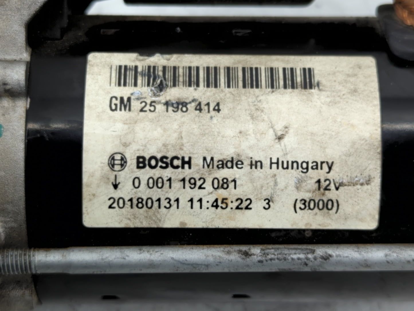 2014-2021 Buick Encore Car Starter Motor Solenoid OEM P/N:0 001 192 087 25 198 414 Fits OEM Used Auto Parts - Oemusedautopar